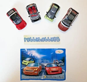 SMART MERCEDES AUTOS KOMPLETTSET MIT ALLEN PAPIEREN KINDER ÜBERRASCHUNG EI SPIELZEUG 2005 - Bild 1 von 1