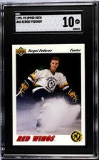 1991-92 Upper Deck All Rookie Team Sergei Fedorov SGC 10 Gem Detroit Red Wings