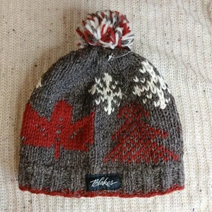 Ambler Blakes Hand Made Nepal Wool Knitted Fleece Lined Ski Hat Snowboard Beanie - Picture 1 of 6