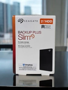 NEW Seagate Backup Plus Slim 2TB External USB 3.0 Portable Hard Drive ๐ฅ - Afbeelding 1 van 1