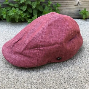 EPOCH HAT COMPANY 100% Leinen Gatsby Zeitungsjungenmütze Erwachsene rot Einheitsgröße Cap - Bild 1 von 6