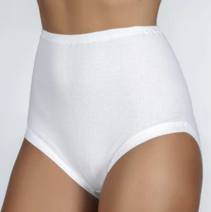 12 Slip culotte donna Moretta classiche, taglio alto in cotone a costine art 43 - Imagen 1 de 2