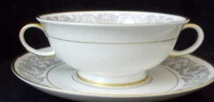 Tazón de sopa de oro crema florentino Rosenthal con platillo 3008 - Imagen 1 de 4