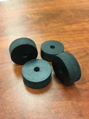 Neoprene Rubber Washer Spacer 1-1/4" OD x 1/4" ID x 3/8" thick 4 Pack