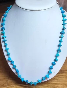 TURQUOISE NUGGET*HEISHI SHELL*NECKLACE*VINTAGE*NATIVE AMERICAN*APPROX 24 INCHES* - Picture 1 of 4