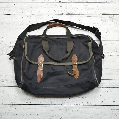 Duluth Pack Bolso de Lona Azul para Libros Mensajero de Hombro Cuero Foto 1 de 4