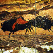 Prehistoric Art Altamira Spain Mural Tumbled Marble Backsplash Tile #2356
