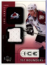 2001-02 Upper Deck Ice First Rounders Jerseys #JS Joe Sakic - Colorado Avalanche