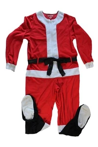 UNDER DISGUISE Santa Adult Size S Union Suit Christmas Costume Footed Pajamas - Picture 1 of 10