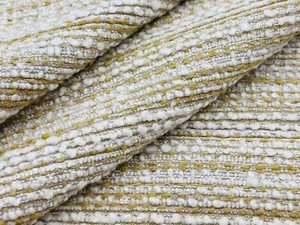 Christopher Farr Leinen Wolle Streifen Boucle Polsterstoff - Wanderer/Zitrone 3 Yards - Bild 1 von 3