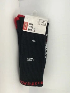 Men’s VAN’S black 70% COTTON Crew Socks - $20 MSRP - Picture 1 of 9