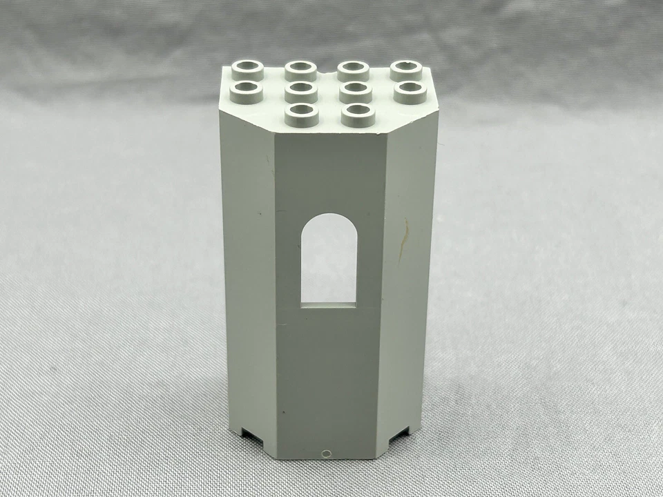 Pieza Lego ~ Gris Claro (antiguo) Panel 3 x 4 x 6 Torreta Pared con Ventana ~ Nº 30246 Foto 1 de 1