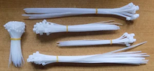 Pack of 250 White Cable Ties in various sizes with Free Delivery - Picture 1 of 1