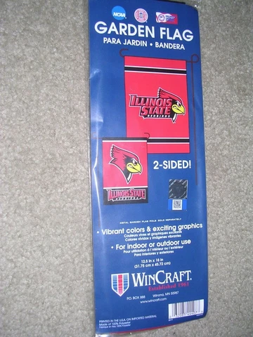 SET OF 2 COLLEGE GARDEN FLAG ILLINOIS STATE REDBIRDS 12.5 X 18 2 SIDED (LAST 2) Cover