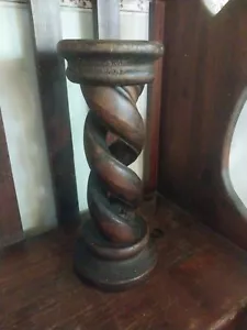 Candelabro de madera tallada a mano - Hecho en España - 12" pulgadas de alto - Imagen 1 de 2