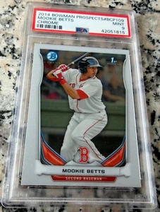 MOOKIE BETTS 2014 Bowman CHROME 1st TRUE Rookie Card RC PSA 9 MINT Dodgers HOT $ - Picture 1 of 2