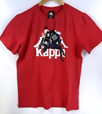Nova Camiseta Gráfica Kappa x Jujutsu Kaisen Anime Gola Redonda Vermelha Masculina Média - Imagem 1 de 4