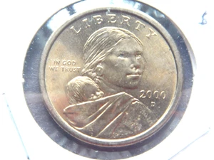 Dollaro Sacagawea color oro 2000 (D) - Foto 1 di 2
