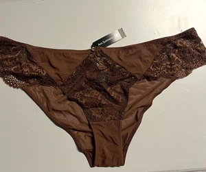 Ann Summers Sexy Lace Planet Brazilian Knickers Womens UK 16 Nude Low Rise Brief - Picture 1 of 12