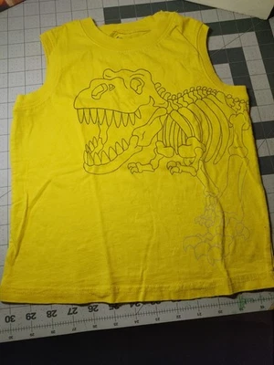 Circo Shoulder Cut Yellow Dinosaur Graphic Tee Size 3T Kids Toddler Cotton - Image 1 of 2