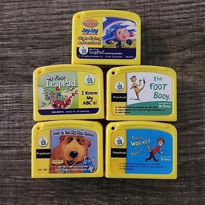 My First LeapPad Preschool Learning Game Lot Of 5 ABC's Dr Seuss Bear In The Big - Image 1 of 3