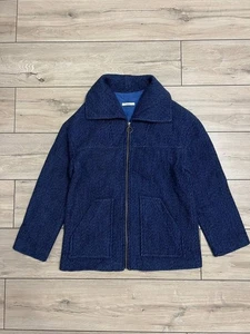 Chaqueta para mujer Sessun de lana con cremallera completa azul talla S  - Imagen 1 de 13
