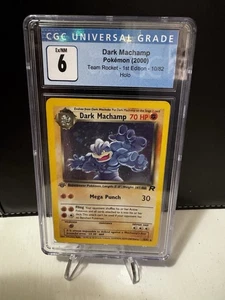 Old CGC 6 Pokemon 1st Edition Team Rocket Holo Dark Machamp – 10/82 10/82 - Picture 1 of 3