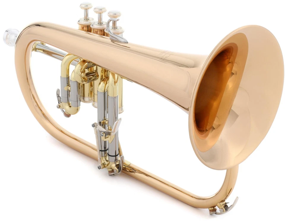 Yamaha YFH-631G Profesional Bb Flugelhorn - Laca Transparente con Campana de Latón Dorado Foto 1 de 4