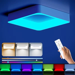 BLNAN LED plafoniera RGB dimmerabile 24W con telecomando lampade cambio colore - Foto 1 di 1