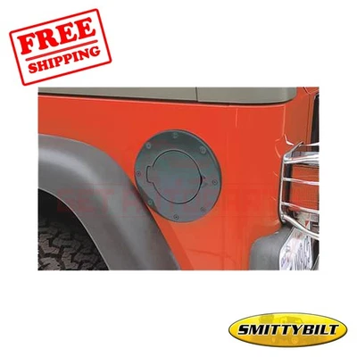 Cubierta de puerta de combustible Smittybilt aluminio negro brillante para Jeep 97-06 Foto 1 de 3