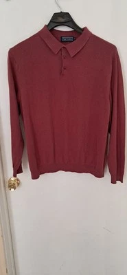 Suéter Paul Fredrick masculino cor rosa manga longa colarinho 3X  - Imagem 1 de 4