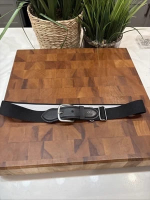 Cinturón elástico negro Adidas para hombre Foto 1 de 4