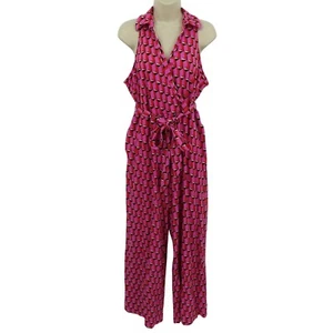 Target x Diane Von Furstenberg DVF Women Extra Large XL Pink Geometric Jumpsuit - Picture 1 of 12
