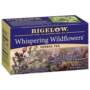 Bigelow Whispering Wildflowers Tisana 18 Bustine Confezione da 6 Senza Caffeina - Foto 1 di 6