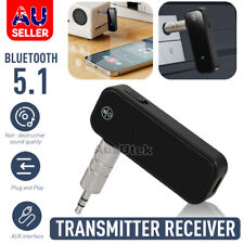 Bluetooth 5.1 Transmitter Receiver Audio Adapter AUX 3.5mm TV CAR PC Speaker AU