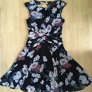 BNWT MONSOON Black FLORAL DRESS size UK 8 £89 Sleeveless Party Wedding Prom NEW - Picture 1 of 11