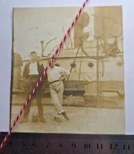 Vintage Photograph Steamer Ship Dock Gents affectionate Gay Interest Love Will 