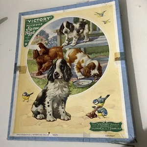 Dogs &puppies Wooden Victory Stepping Out Puzzle G. J. Hayter Made In England - Picture 1 of 2
