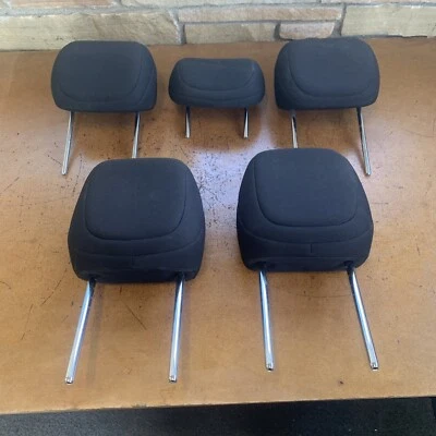 2014-2016 Dodge Dart Front Rear Headrest Set of 5 CLOTH BLACK - Image 1 of 4