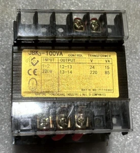 JBK3-100VA Step-down 1 phase control transformer 220V to 24V, 50/60HZ - Picture 1 of 12