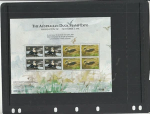 Australia. Duck stamps. Combination sheet with US Duck stamps. Face  $245 MNH - Foto 1 di 5