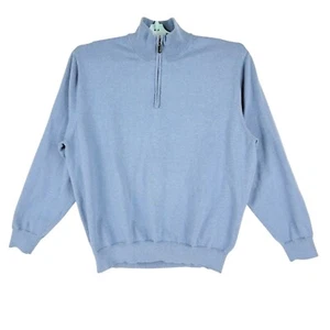 Jos. A. Bank Men's Blue 1/4 Zip Pullover Blue Sweater Size XL 100% Pima Cotton - Picture 1 of 9