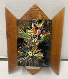 ¡MIRA! RARA HERMOSA PINTURA ABSTRACTA CONTEMPORÁNEA “Fishie Outlook” FIRMADA - Imagen 1 de 6