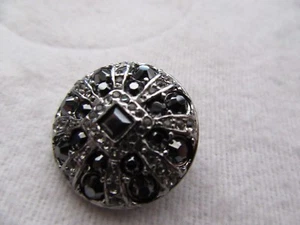 NWOT #2019, St. John Knit Button Titniun color Crystal and Titaniun Tone 15/16" - Picture 1 of 6