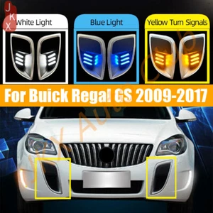 For Buick Regal GS 2009-2017 Pair Front Bumper Fog Light Mesh Grille Cover ABS u - Picture 1 of 8