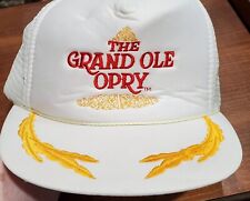 The Grand Ole Opry Gold Leaf Snap Back Mesh Trucker Hat White Vintage
