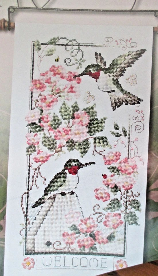 Hummingbird Retreat - Magazine cross stitch pattern - Welcome Banner - Image 1 of 1