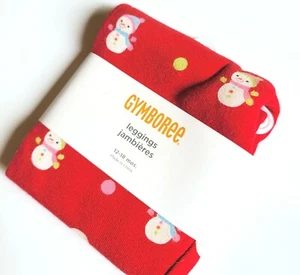 Gymboree 12-18 mo Cozy Cuty Red Snowman Leggings Retail NWT Vintage 2011 - Picture 1 of 2