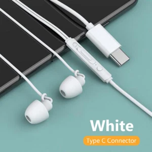 With Mic Earphones Silicone Noise Isolating Wired Soft Headphones Sleeping - Picture 1 of 10