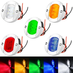 4x Round Truck Marine Boat LED Stern Lights Cabin Deck Courtesy Light Waterproof - Bild 1 von 46